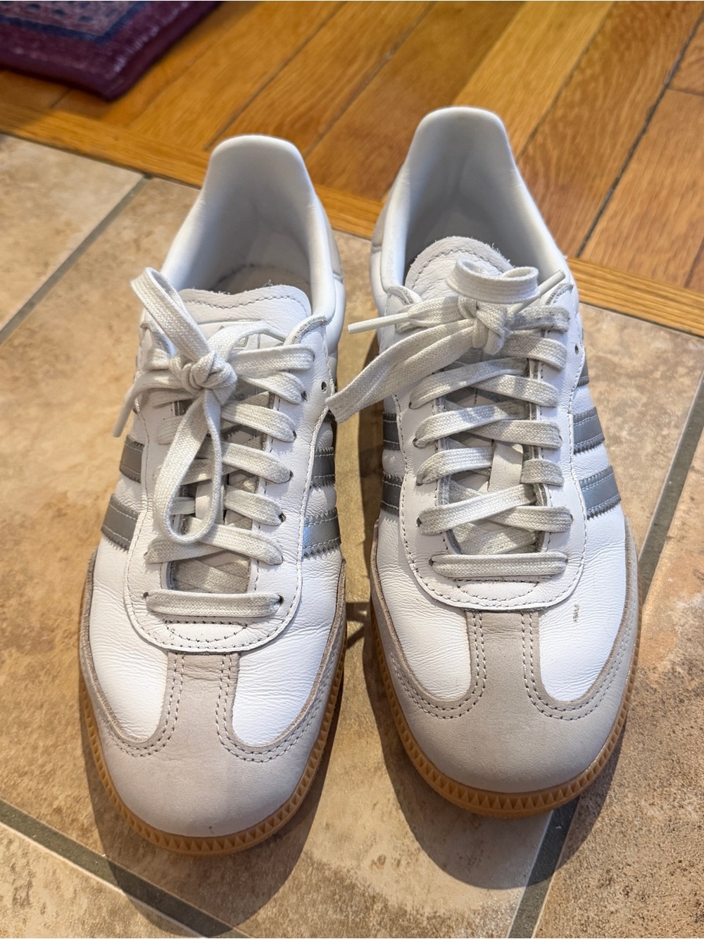 Women's adidas Samba in White and Gray